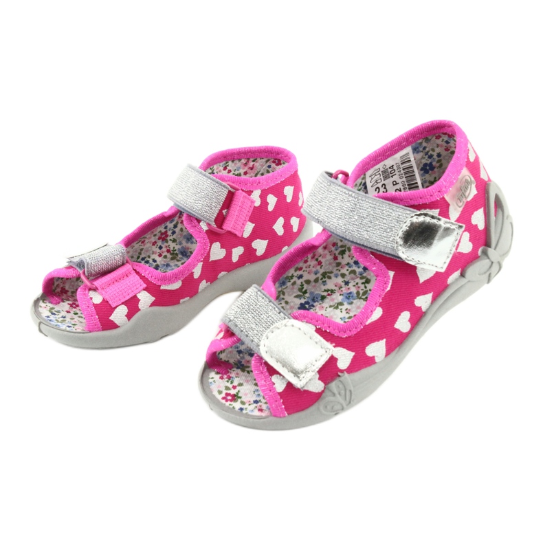 Calzado infantil befado 242P104 rosa gris 3