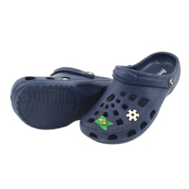 American Club Pantuflas infantiles americanas kroks azul marino 5