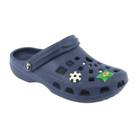 American Club Pantuflas infantiles americanas kroks azul marino 2 American Club Pantuflas infantiles americanas kroks azul marino 2