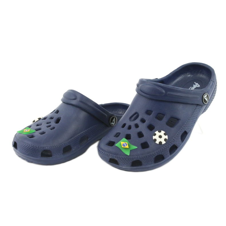 American Club Pantuflas infantiles americanas kroks azul marino 4 American Club Pantuflas infantiles americanas kroks azul marino 4