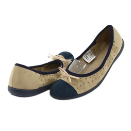 Bailarinas de mujer befado 309Q006 marrón azul marino 3