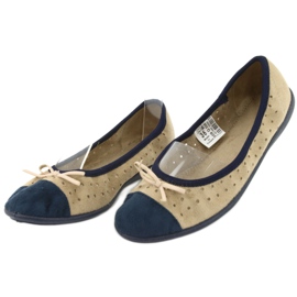 Bailarinas de mujer befado 309Q006 marrón azul marino 2