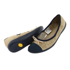 Bailarinas de mujer befado 309Q006 marrón azul marino 4