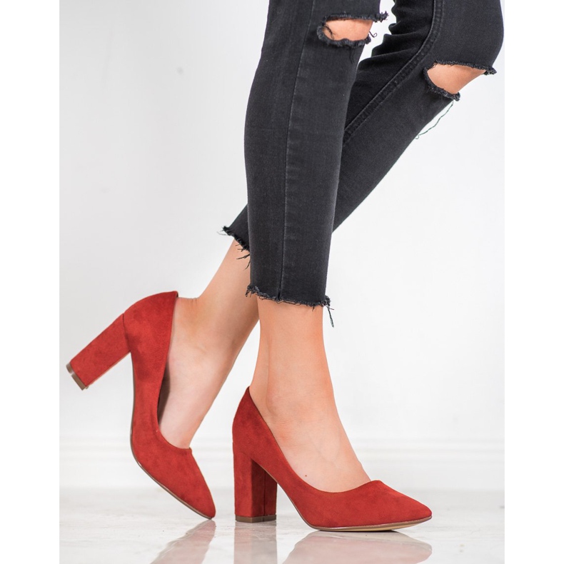 Ideal Shoes Salón salmón de tacón alto multicolor naranja 1 Ideal Shoes Salón salmón de tacón alto multicolor naranja 1