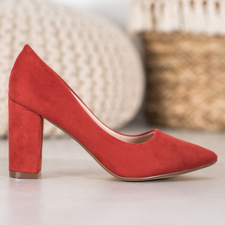 Ideal Shoes Salón salmón de tacón alto multicolor naranja 2 Ideal Shoes Salón salmón de tacón alto multicolor naranja 2