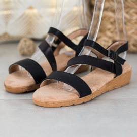 SHELOVET Sandalias casuales negro 3