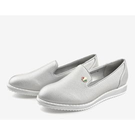 Zapato plateado con cuña ZQ635-2 gris 2