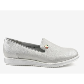 Zapato plateado con cuña ZQ635-2 gris 3