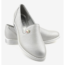 Zapato plateado con cuña ZQ635-2 gris 4