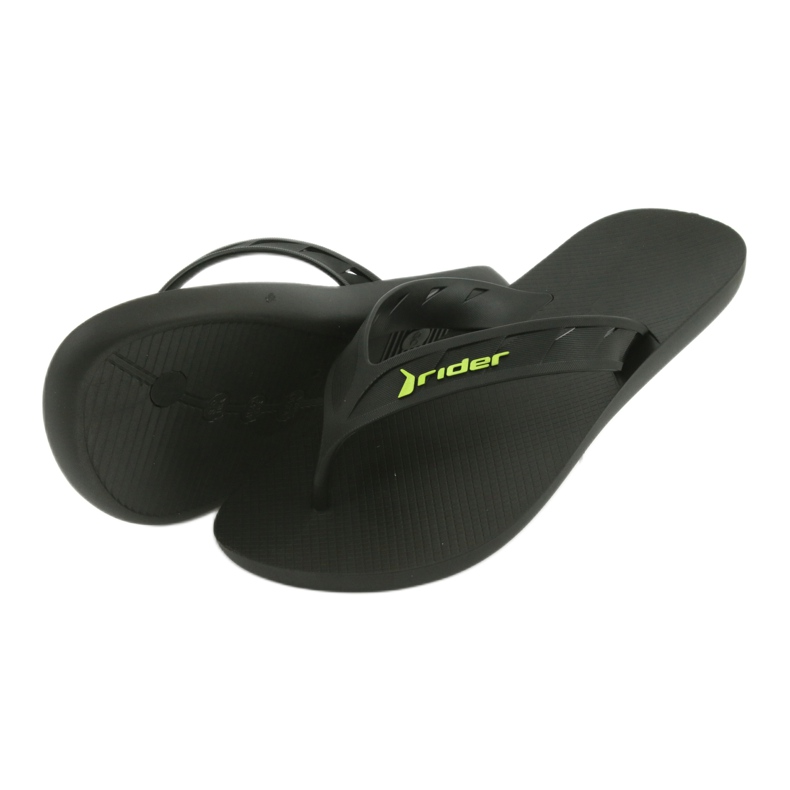 Flip-Flops de hombres negros y verdes Rider 11573 4