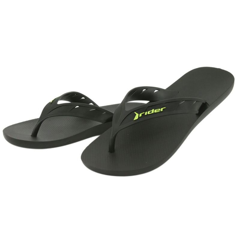 Flip-Flops de hombres negros y verdes Rider 11573 3