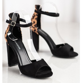 Goodin Zapatos de salón con lunares marrón negro 2