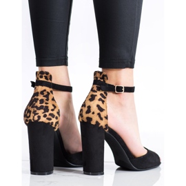 Goodin Zapatos de salón con lunares marrón negro 5