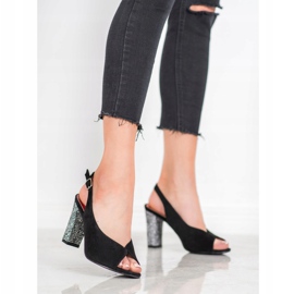 Goodin Sandalias Con Tacón Decorativo negro 2