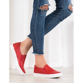 Bona Zapatillas sin cordones rojas rojo 1