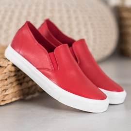 Bona Zapatillas sin cordones rojas rojo 3