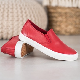 Bona Zapatillas sin cordones rojas rojo 4