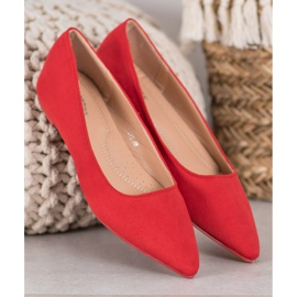 SHELOVET Bailarina De Ante En Spitz rojo 4
