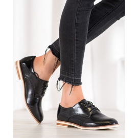 SHELOVET Zapatos negros con cuero ecológico 3
