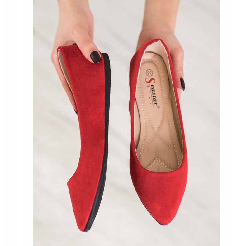 Seastar Bailarinas casuales rojo 1