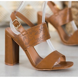 Small Swan Sandalias con patrón marrón 1 Small Swan Sandalias con patrón marrón 1