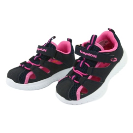 Sandalias velcro KangaRoos 02058 dk navy azul marino rosado 3