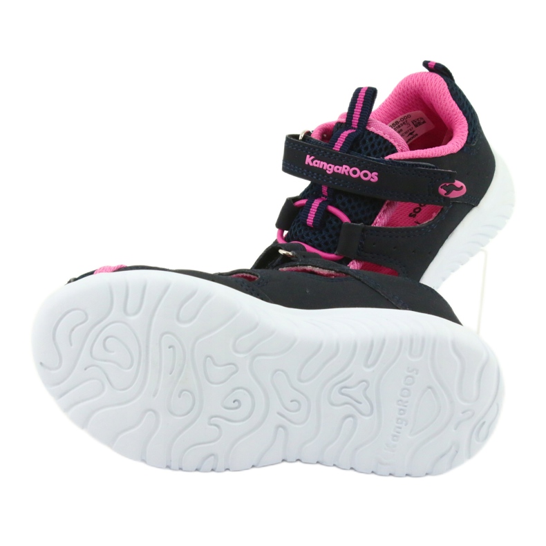 Sandalias velcro KangaRoos 02058 dk navy azul marino rosado 5