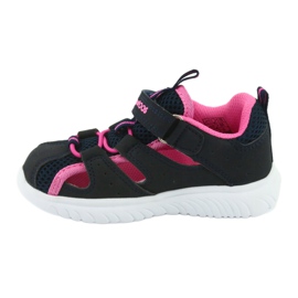 Sandalias velcro KangaRoos 02058 dk navy azul marino rosa 2