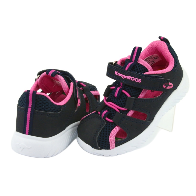 Sandalias velcro KangaRoos 02058 dk navy azul marino rosado 4
