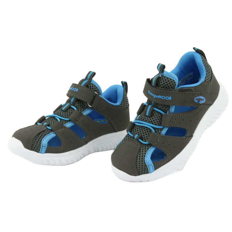 Sandalias con velcro en el talón KangaRoos 02058 gris azul 3