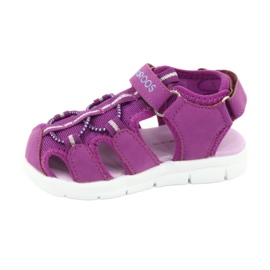 KangaRoos Sandalias niñas con corazones Canguros 02035 violeta rosado gris 2