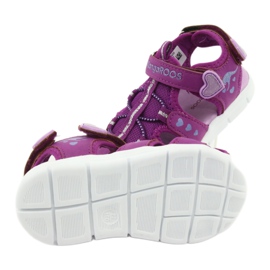 KangaRoos Sandalias niñas con corazones Canguros 02035 violeta rosado gris 5