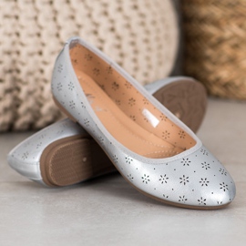 Fama Bailarinas Con Patrón Calado gris 4