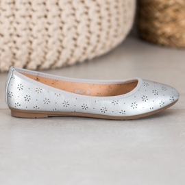 Fama Bailarinas Con Patrón Calado gris 3