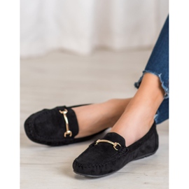 Seastar Mocasines de ante con estilo negro 2