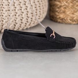Seastar Mocasines de ante con estilo negro 3