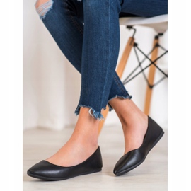 Seastar Bailarinas Negras Con Cuero Ecológico negro 1 Seastar Bailarinas Negras Con Cuero Ecológico negro 1