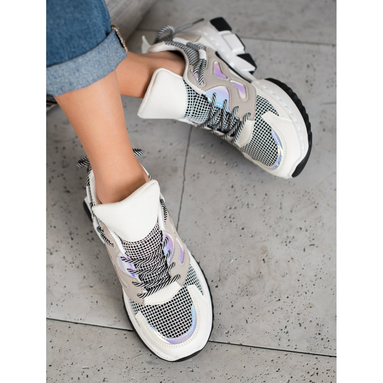 Seastar Zapatillas elegantes con efecto holo blanco multicolor 1 Seastar Zapatillas elegantes con efecto holo blanco multicolor 1