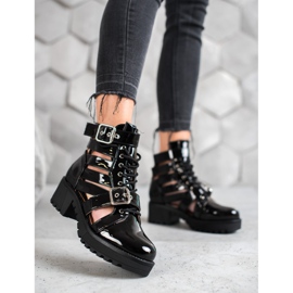 Seastar Botas de moda lacadas negro 3