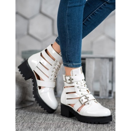 Seastar Botas de moda lacadas blanco 4