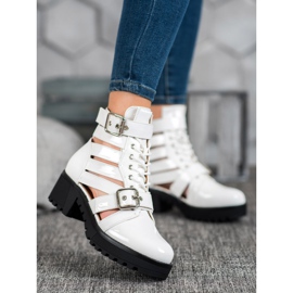 Seastar Botas de moda lacadas blanco 3