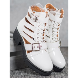 Seastar Botas de moda lacadas blanco 5
