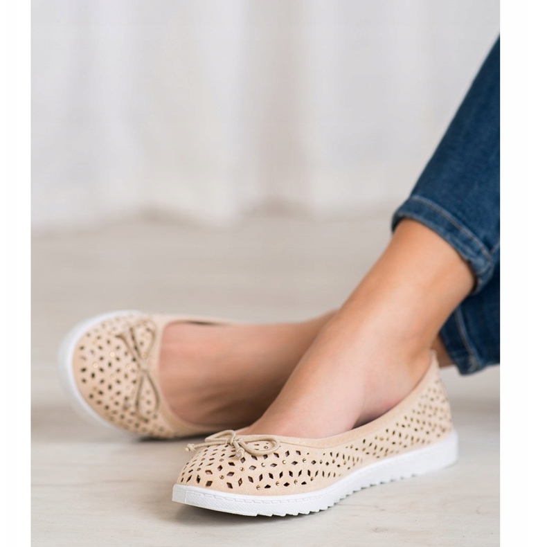 SHELOVET Bailarina Calada Con Lazo marrón 1