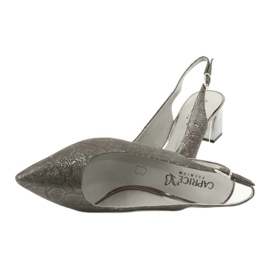 Caprice 29605 Sandalias para mujeres en el pilar, gris brillante 5