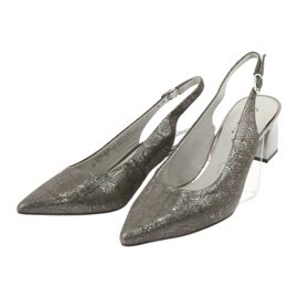 Caprice 29605 Sandalias para mujeres en el pilar, gris brillante 3