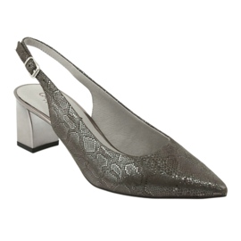 Caprice 29605 Sandalias para mujeres en el pilar, gris brillante 1