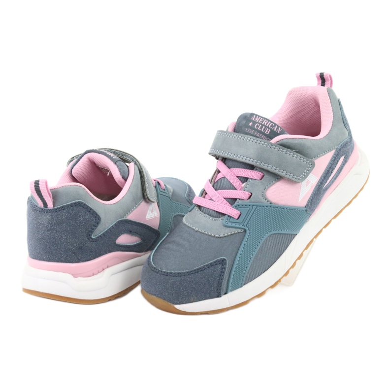 Zapatillas deportivas Blue American Club BS12 azul rosado gris 4