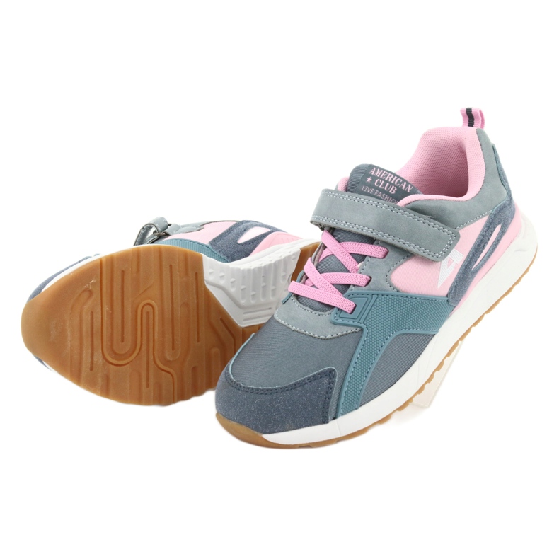 Zapatillas deportivas Blue American Club BS12 azul rosado gris 5