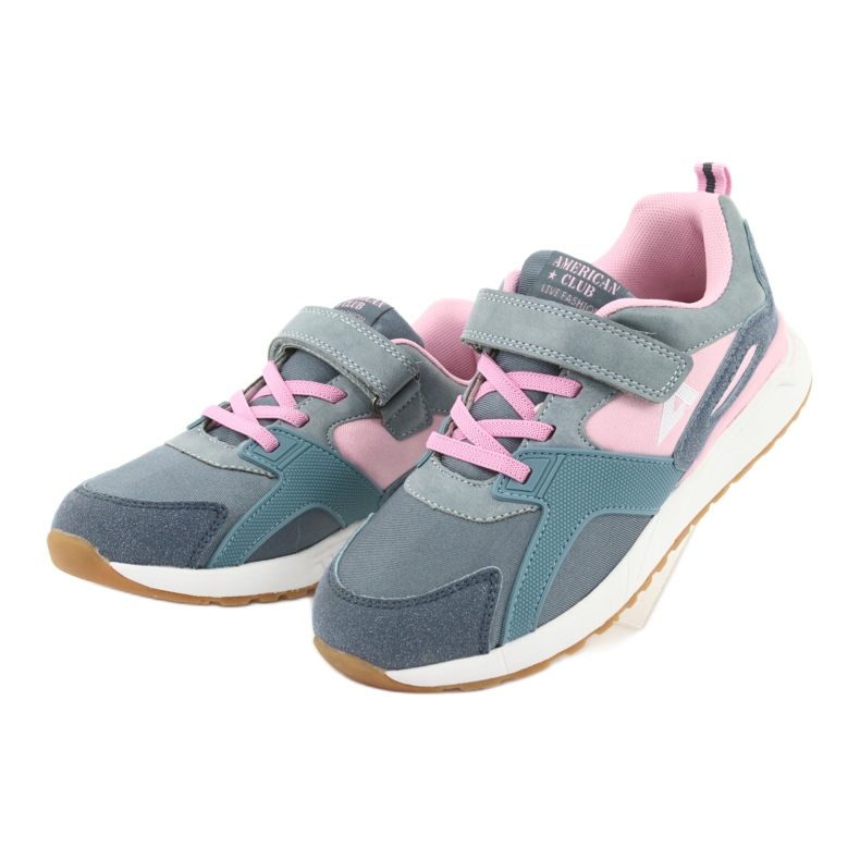 Zapatillas deportivas Blue American Club BS12 azul rosa gris 3