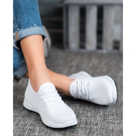 SHELOVET Zapatos cómodos en la plataforma blanco 2